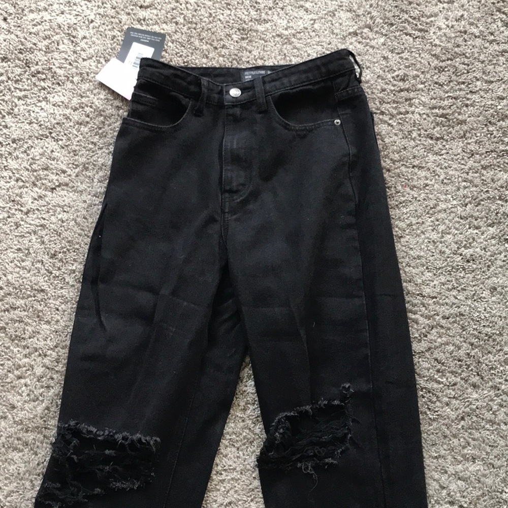 Black Ripped Mom Jeans - Picture 4 of 6